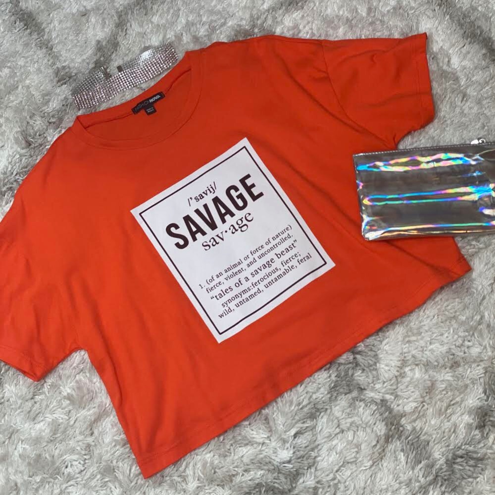 Fashion Nova Savage Cropped Top Size M